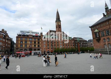 Rathausplatz in Kopenhagen, Dänemark. Stockfoto