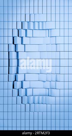 Hintergrundwürfelverzerrung weiß, Box, Effekt Stockfoto