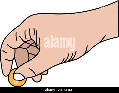 Illustration menschlicher Hände, Zeichen und Gesten isolierter Vektor auf weißem Hintergrund Stock Vektor