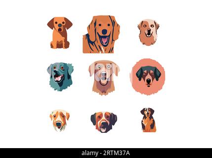 Minimalistisches Design mit Tiersymbolen Stock Vektor