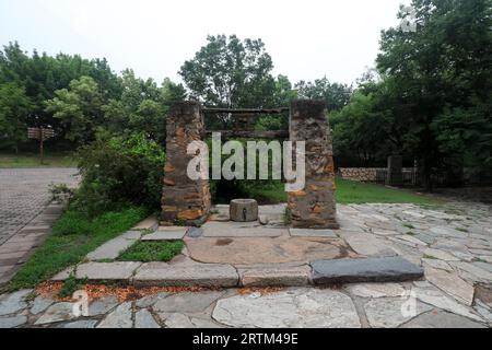 Alte chinesische Wasserbrunnen architektonische Landschaft, Peking Stockfoto
