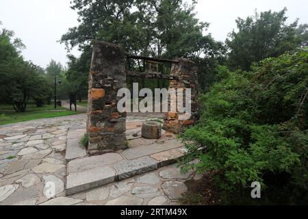 Alte chinesische Wasserbrunnen architektonische Landschaft, Peking Stockfoto