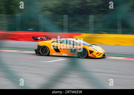 Fotobericht über die 24 Stunden von Spa Francorchamps mit exklusivem Hintergrundmaterial. Stockfoto
