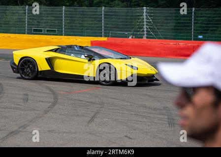 Fotobericht über die 24 Stunden von Spa Francorchamps mit exklusivem Hintergrundmaterial. Stockfoto