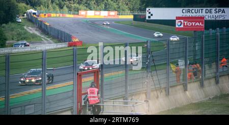 Fotobericht über die 24 Stunden von Spa Francorchamps mit exklusivem Hintergrundmaterial. Stockfoto