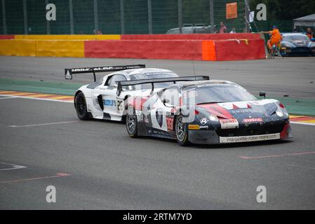 Fotobericht über die 24 Stunden von Spa Francorchamps mit exklusivem Hintergrundmaterial. Stockfoto