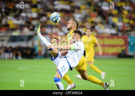 George Puscas während des Qualifikationsspiels zur Euro 2024 Rumänien gegen Kosovo, National Arena Stadium, Bukarest, 12.09.2023 Stockfoto