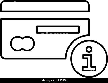 Symbol "Debitkarteninformationen"... Kommerzielle Nutzung, gedruckte Dateien und Präsentationen, Werbematerialien, Web oder jede Art von Designprojekt. Stock Vektor