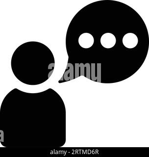 Symbol für „Human Chat“. Beeindruckendes Design, das sich für Web, Printmedien, Online-Design, kommerzielle Nutzung oder jede Art von Designprojekt eignet. Stock Vektor