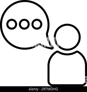 Symbol für „Human Chat“. Beeindruckendes Design, das sich für Web, Printmedien, Online-Design, kommerzielle Nutzung oder jede Art von Designprojekt eignet. Stock Vektor