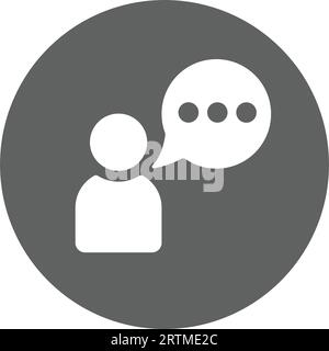 Symbol für „Human Chat“. Beeindruckendes Design, das sich für Web, Printmedien, Online-Design, kommerzielle Nutzung oder jede Art von Designprojekt eignet. Stock Vektor