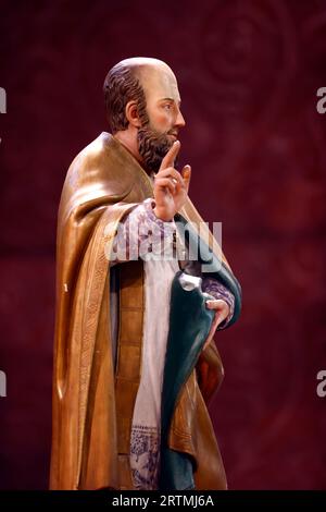 Basilika Saint Francois de Sales. Saint Francis de Sales. Skulptur. Thonon. Frankreich. Stockfoto