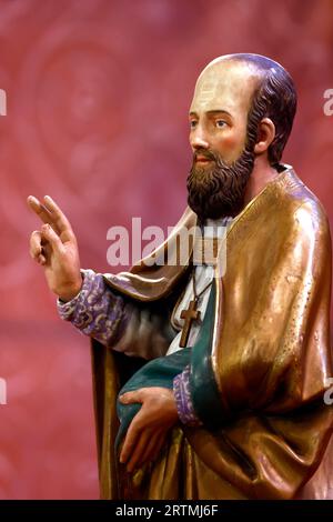 Basilika Saint Francois de Sales. Saint Francis de Sales. Skulptur. Thonon. Frankreich. Stockfoto