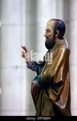 Basilika Saint Francois de Sales. Saint Francis de Sales. Skulptur. Thonon. Frankreich. Stockfoto