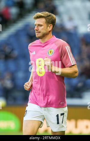 STUART ARMSTRONG, professioneller Fußballspieler, während einer Trainingseinheit für die schottische Nationalmannschaft Stockfoto