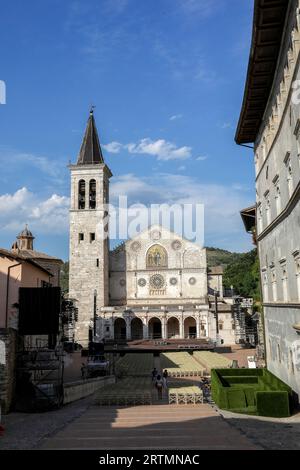 Cattedrale di Santa Maria Assunta oder Duomo di Spoleto, Kathedrale Santa MaryÕs Assumption, Spoleto, Italien Stockfoto