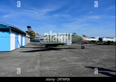 Auf dem Gelände des VLP Rothenburg / Görlitz befindet sich das Luftfahrtmuseum des Luftfahrttechnischen Museumsvereins Rothenburg e.V. Die Sammlung um Stockfoto