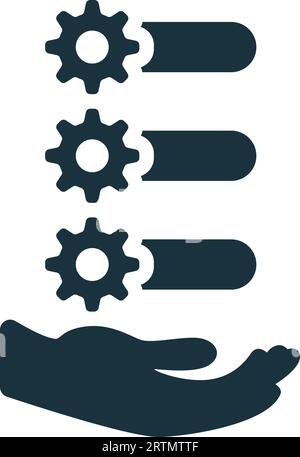 Symbol "Qualifikationen". Einfarbiges, einfaches Schild aus der Freelance-Kollektion. Skills-Symbol für Logo, Vorlagen, Webdesign und Infografiken. Stock Vektor