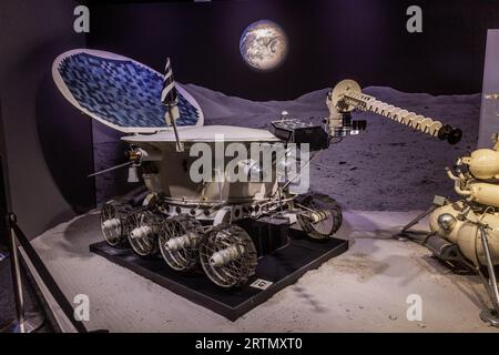 PRAG, TSCHECHIEN - 10. JULI 2020: Lunokhod mondrover auf der Cosmos Discovery Space Exhibition in Prag, Tschechische Republik Stockfoto