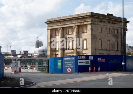 Ehemalige Curzon Street Station und HS2 Baustelle, Birmingham, Großbritannien Stockfoto