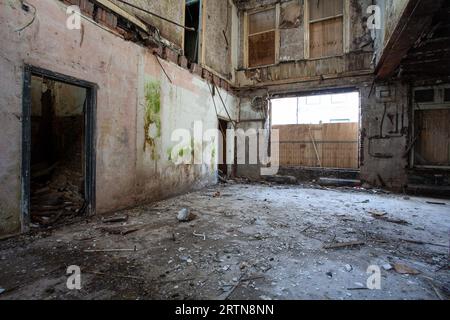 Fotoserie von „de Fabriek“ in Rotterdam Delfshaven vor der Renovierung. Stockfoto