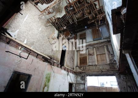 Fotoserie von „de Fabriek“ in Rotterdam Delfshaven vor der Renovierung. Stockfoto