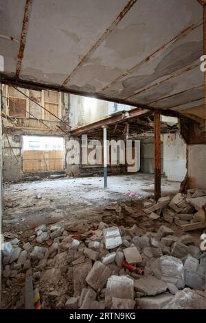 Fotoserie von „de Fabriek“ in Rotterdam Delfshaven vor der Renovierung. Stockfoto