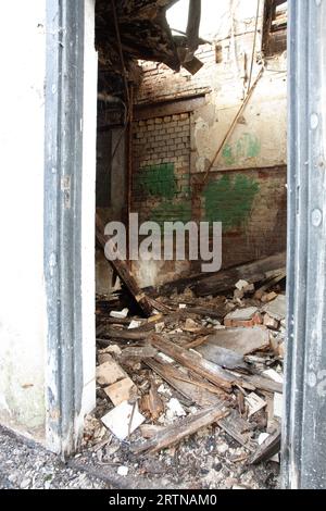 Fotoserie von „de Fabriek“ in Rotterdam Delfshaven vor der Renovierung. Stockfoto