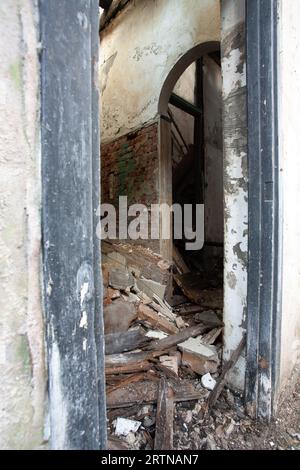 Fotoserie von „de Fabriek“ in Rotterdam Delfshaven vor der Renovierung. Stockfoto