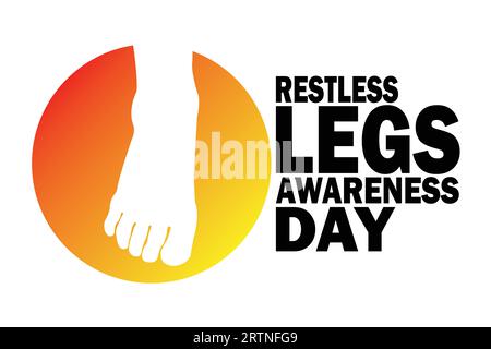 Vektor-Illustration eines Hintergrunds für den Tag des Restless Legs Awareness. Geeignet für Grußkarten, Poster und Banner Stock Vektor