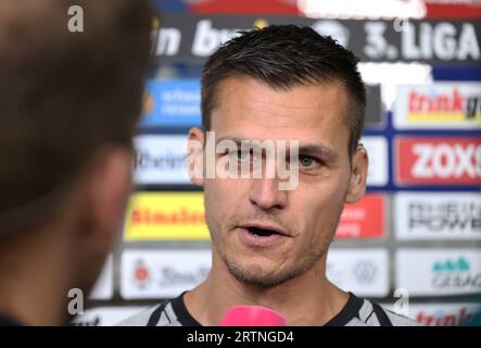 Duisburg, Deutschland. 25. August 2023. firo: 25.08.2023, Fußball, 3. Liga, 3. Bundesliga, Saison 2023/2024, MSV Duisburg - SSV Ulm 1846 1:1 Trainer Thomas WORLE, Ulm, Porträt Credit: dpa/Alamy Live News Stockfoto