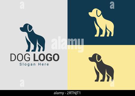 Labrador Dog Silhouette Logo-Design Stock Vektor
