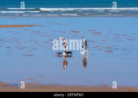 Saltburn am Meer Generische Landschaft und Strandaktivitäten Stockfoto