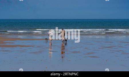 Saltburn am Meer Generische Landschaft und Strandaktivitäten Stockfoto