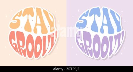 Typografie Bleibt Groovy-Schrift. Stock Vektor