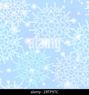 Schneeflocke Winter nahtlose Muster Vektor Stock Vektor