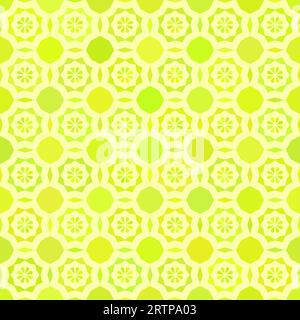 Abstrakter Vektorhintergrund nahtloses grünes Blumenornament Stock Vektor