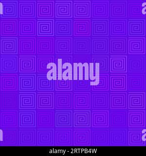 Abstrakter Hintergrund Blaues nahtloses Muster für spiralförmige Fliesen Stock Vektor