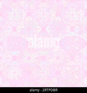 Abstrakter Hintergrund Rosa Hand gezeichnetes zartes nahtloses Ornament Stock Vektor