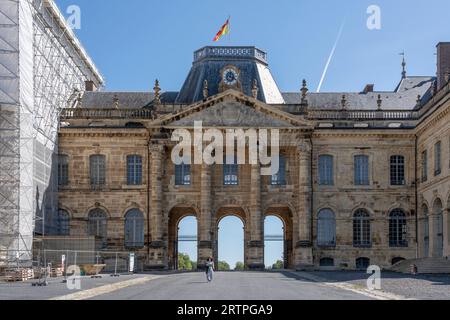 Luneville, Frankreich - 09 02 2023: Blick auf die Burg Luneville vom Hof Stockfoto