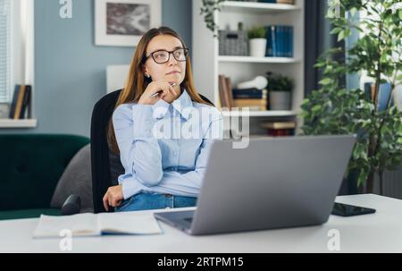 Arbeitsmotivation zu Hause Stockfoto