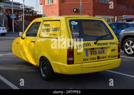 Reliant robin aus der beliebten Sitcom „Only Fools and Horses“. Stockfoto