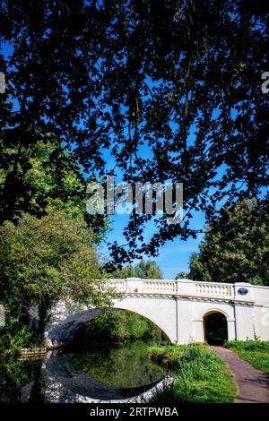 Die Grove Bridge über den Grand Union Canal, Watford, Hertfordshire, England, Großbritannien Stockfoto