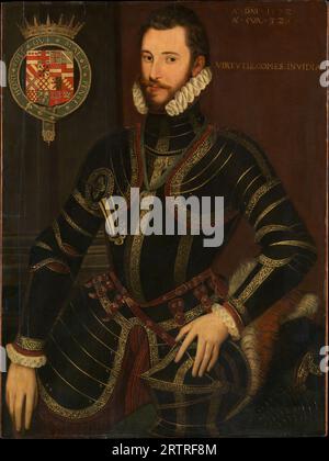 Walter Devereux, 1. Earl of Essex ,1541–1576, war ein englischer Adliger und General, Ölgemälde 1572 Stockfoto