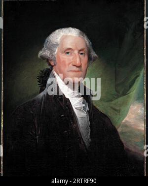 George Washington, 1732–1799, Präsident der Vereinigten Staaten, Ölgemälde des amerikanischen Malers Gilbert Stuart 1795 Stockfoto