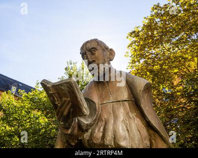 Friedrich von Spee, Jesuit, Theologe, Dichter, Denkmal, Alte Universität, Würzburg, Unterfranken, Franken, Bayern, Deutschland Stockfoto