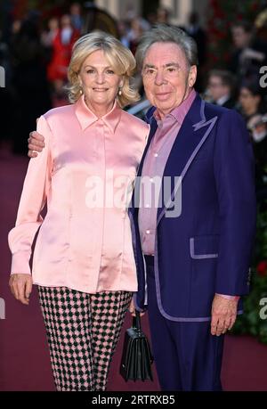 London, Großbritannien. September 2023. Lady Madeleine Lloyd Webber und Lord Sir Andrew Lloyd Webber kommen bei der Veranstaltung Vogue World: London im Theatre Royal, Drury Lane an. Quelle: Doug Peters/EMPICS/Alamy Live News Stockfoto