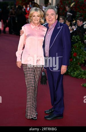 London, Großbritannien. September 2023. Lady Madeleine Lloyd Webber und Lord Sir Andrew Lloyd Webber kommen bei der Veranstaltung Vogue World: London im Theatre Royal, Drury Lane an. Quelle: Doug Peters/EMPICS/Alamy Live News Stockfoto