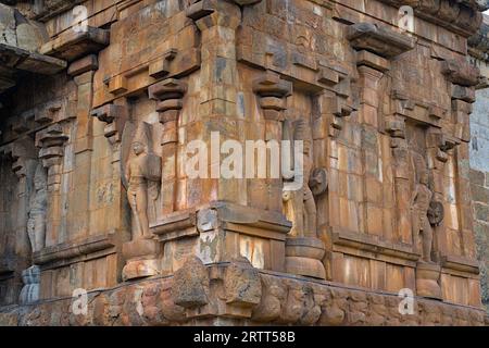 Wunderschönes Gopuram in Tanjore großer Tempel Tamil Nadu Indien Stockfoto