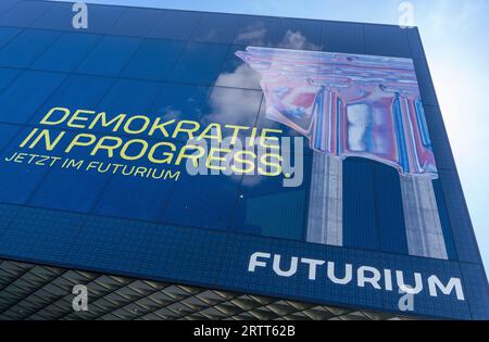 Demokratie in Arbeit, Ausstellung im Futurium, Berlin Stockfoto